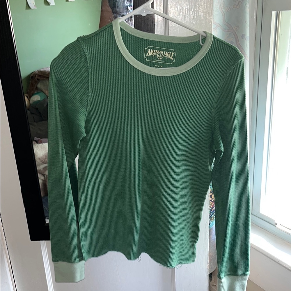 American Eagle Green Long Sleeve Top